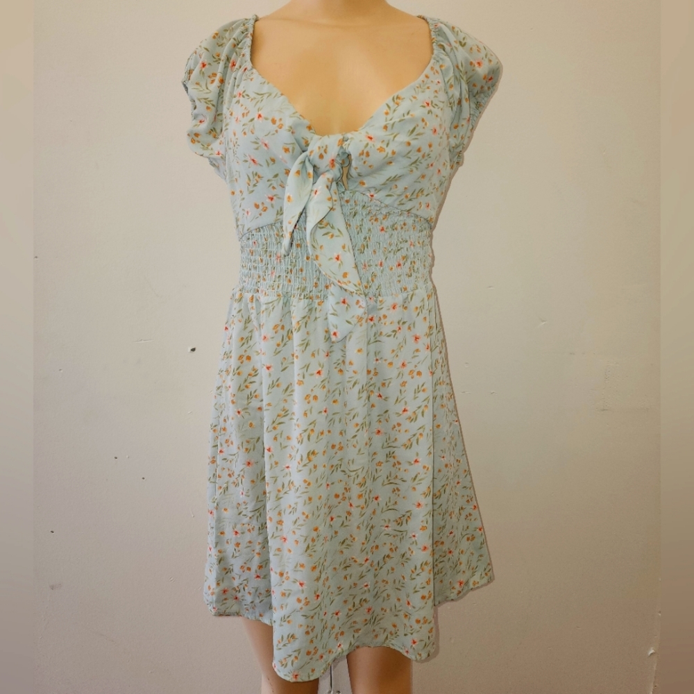 Green Floral Spring Dress